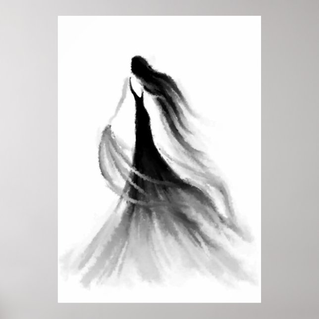 Poster de l'émotion de la femme Courir Peinture no (Devant)