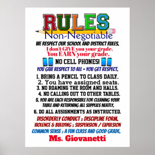 Poster de l'enseignant de la nouvelle version