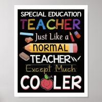 Poster de l'enseignant de l'éducation spéciale