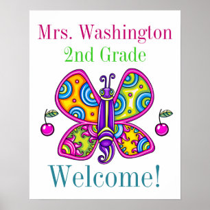 Poster de l'enseignant sur le thème des papillons 