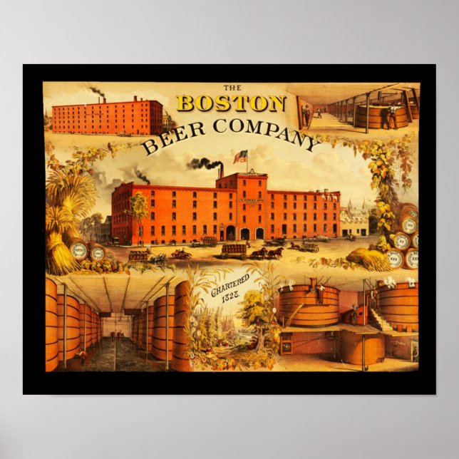 Poster de l'entreprise de bière Boston (Devant)