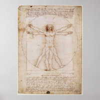 Poster de Leonardo da Vinci Vitruvian