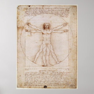 Poster de Leonardo da Vinci Vitruvian