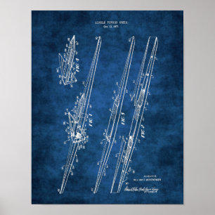 Poster de l'équipage d'aviron Diagramme de brevet 