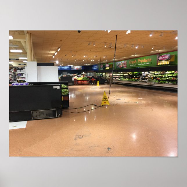 Poster de l'espace limite du supermarché (Devant)
