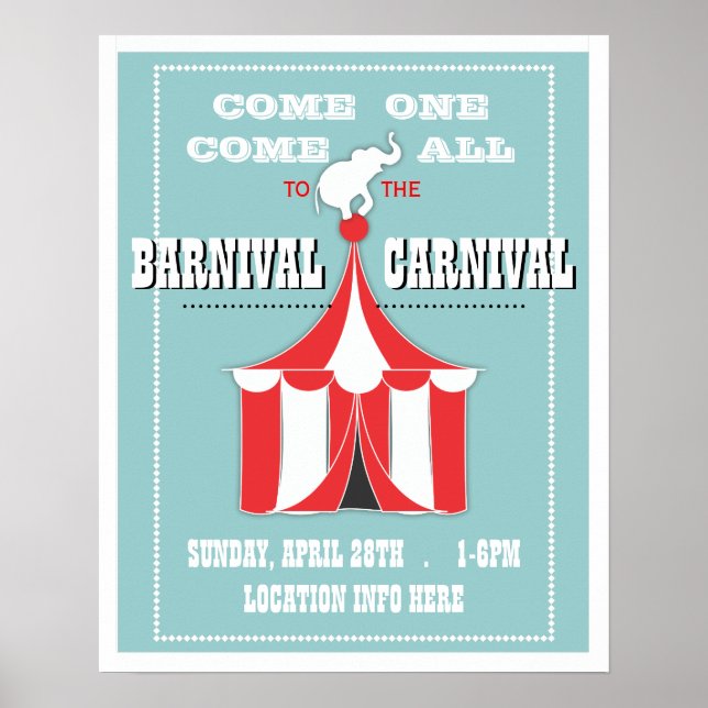 Poster de l'événement du carnaval sur mesure (Devant)