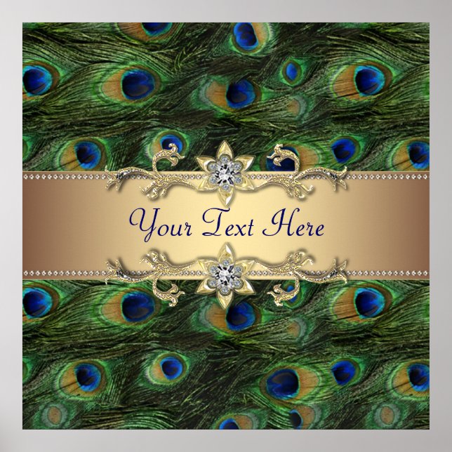 Poster de l'événement Emerald Green Gold Peacock P (Devant)