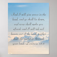 Poster de Leviticus 26:6 Écritures