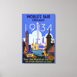 Poster de l'exposition universelle Art Déco vintag