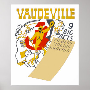 Poster de l'exposition Vintage Vaudeville Art Abst