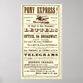 Poster de l'Express Pony : Histoire américaine
