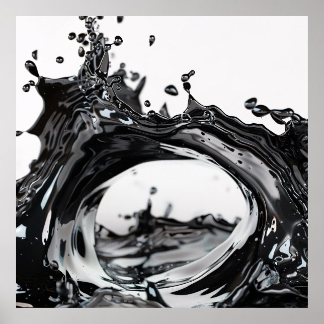 Poster de l'Harmonie Liquide Noire (Devant)