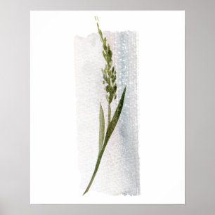 Poster de l'herbe de la forêt d'aquarelle