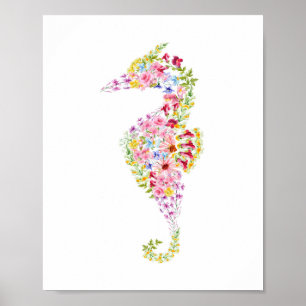 Poster de l'hippocampe d'aquarelle