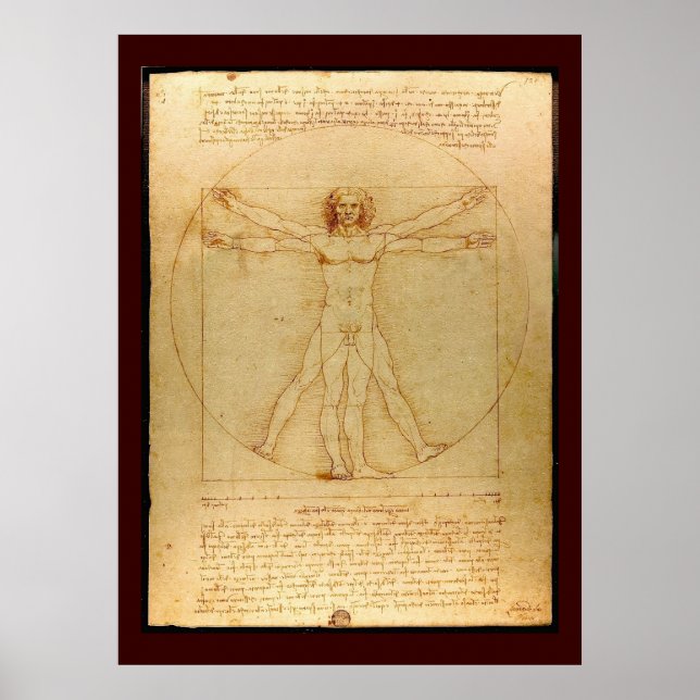 Poster de l'homme cosmique de Da Vinci (Devant)