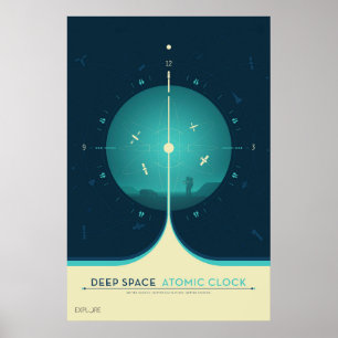 Poster de l'horloge atomique Deep Space, version b
