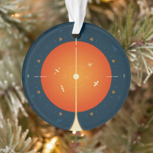 Poster de l'horloge atomique Deep Space, version o