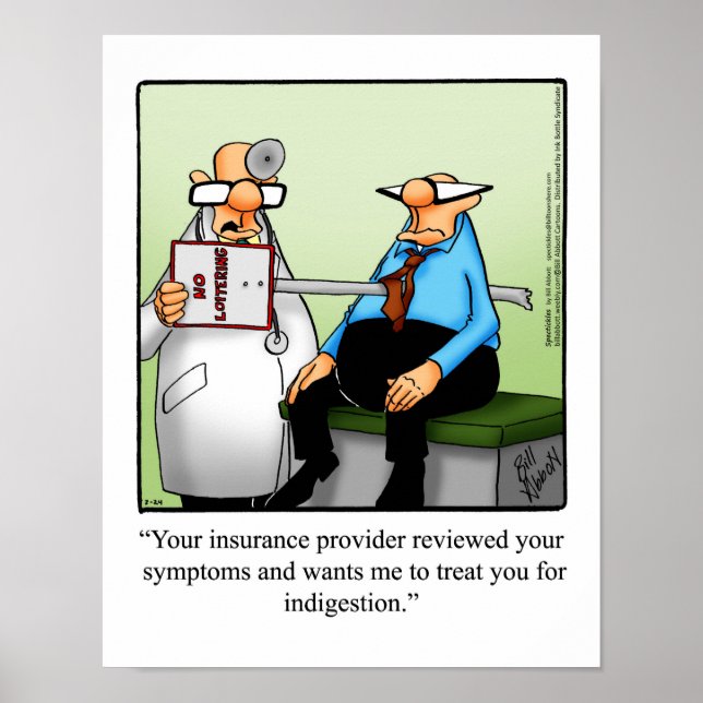 Poster de l'Humour d'assurance Médicale amusant (Devant)