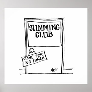 Poster de l'Humour de la porte du club amincissant