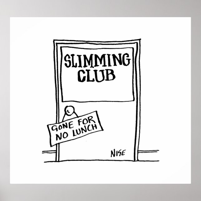 Poster de l'Humour de la porte du club amincissant (Devant)