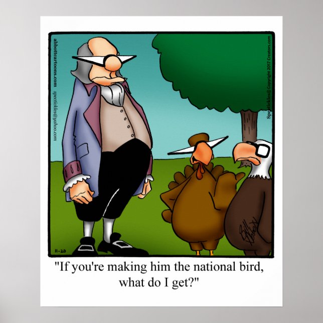 Poster de l'Humour de Thanksgiving drôle (Devant)