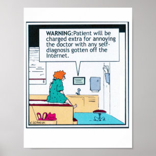 Poster de l'humour du patient - idéal pour la sall