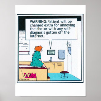 Poster de l'humour du patient - idéal pour la sall