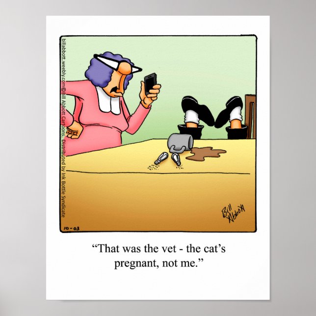 Poster de l'Humour du propriétaire du chat "Specti (Devant)