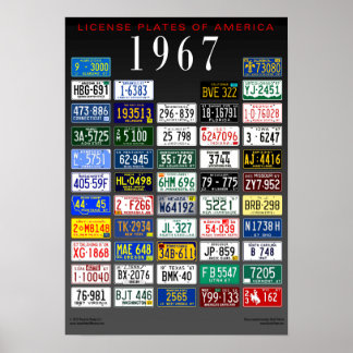 Poster de License Plates of America - 1967