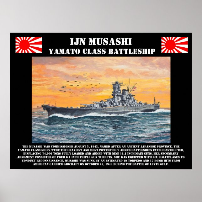 Poster de l'IJN Battleship Musashi (Devant)