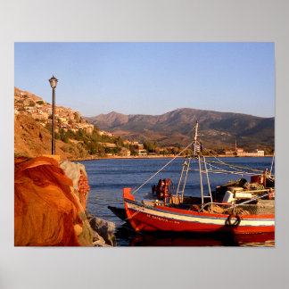 Poster de l'île de Lesvos, Grèce