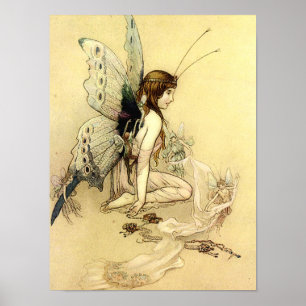 Poster de l'Imaginaire d'illustration de fée 12x16