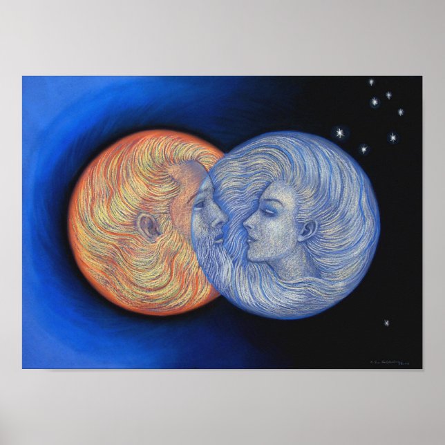Poster de l'Imaginaire Sun Moon romantique Dieu dé (Devant)