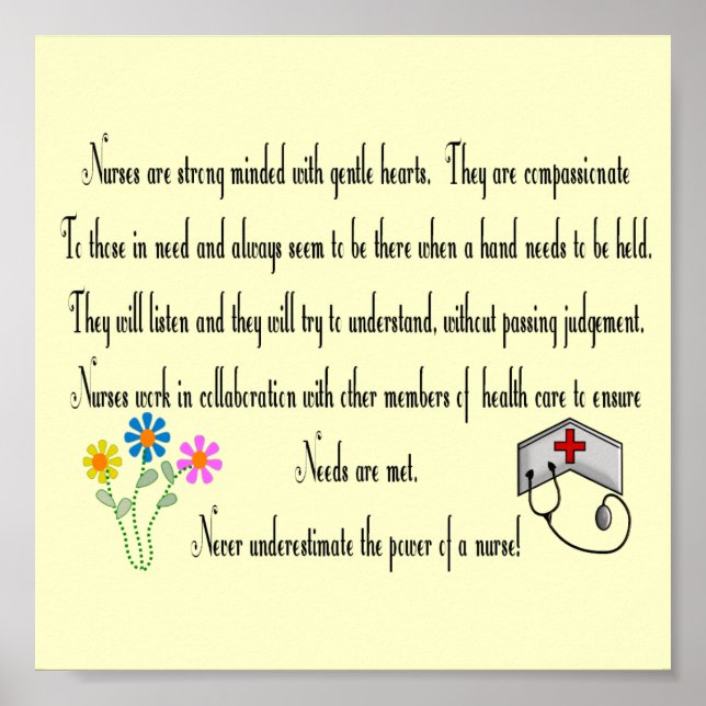 Poster de l'infirmière "Le pouvoir d'une infirmièr (Devant)