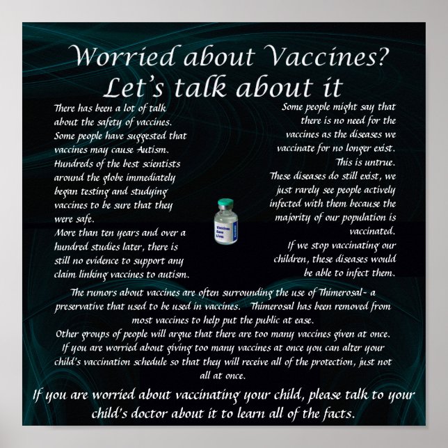 Poster de l'intérêt pour le vaccin pour les cliniq (Devant)