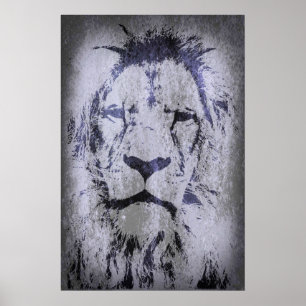 Poster de Lion Head Grunge