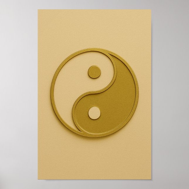 Poster de l'ivoire en bronze Yin Yang (Devant)