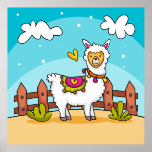 Poster de Llama Coloré