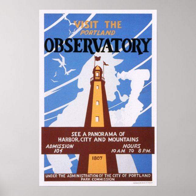 Poster de l'Observatoire de Portland, Maine (Devant)