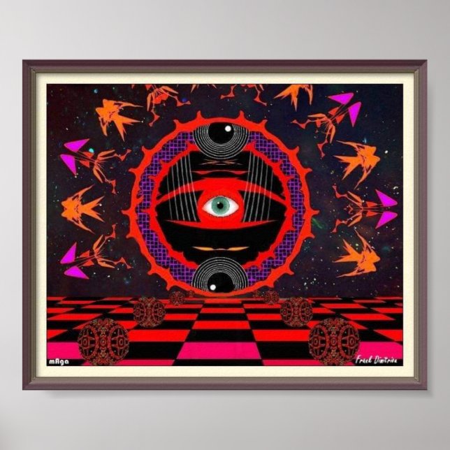 Poster de l'oeil psychédélique (Devant)