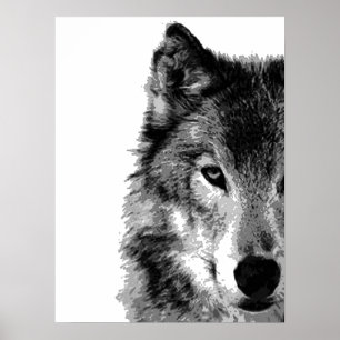 Poster de l'OEuvre de loup gris Imprimer