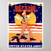 Poster de l'oncle Sam de l'armée américaine 2ème g