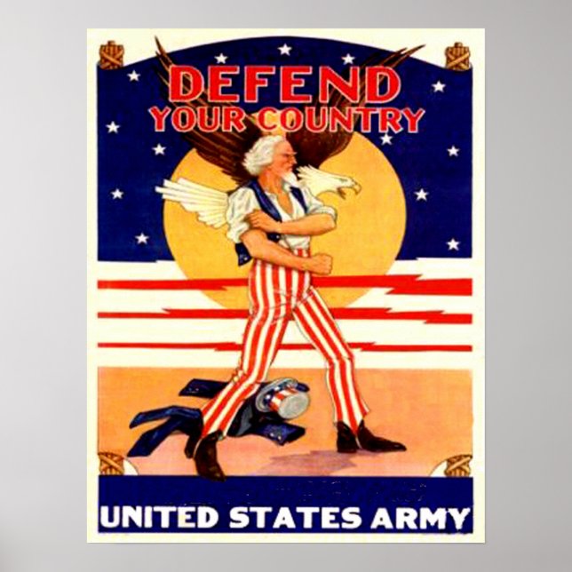 Poster de l'oncle Sam de l'armée américaine 2ème g (Devant)