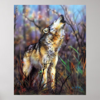 Poster de loup Howling