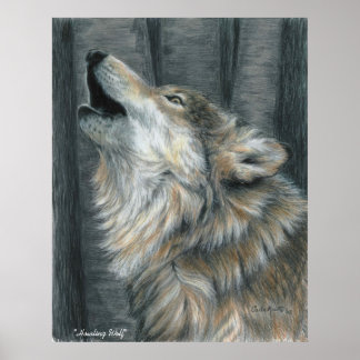 Poster de loup Howling
