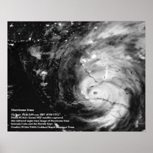 Poster de l'ouragan Irma 8x10