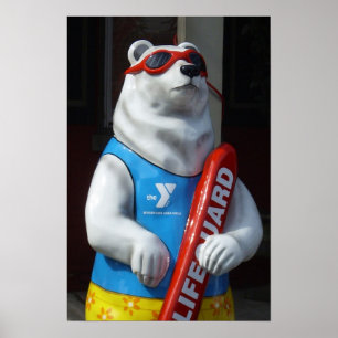 Poster de l'ours blanc de garde