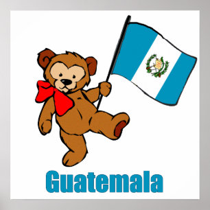 Poster de l'ours en peluche du Guatemala