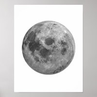 Poster de lune, Décor de lune, Poster de Pleine lu