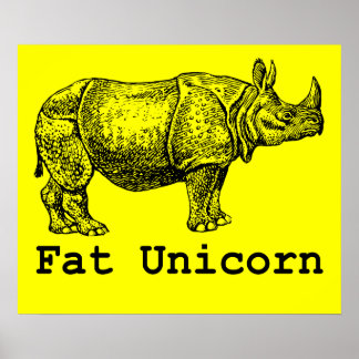 Poster de l'Unicorne de gras